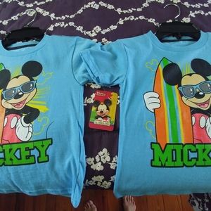 2 Mickey shirts size 4 new with tags ..boy or girl